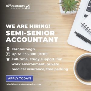 Semi senior accountant job in Farnborough