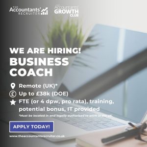 Business Coach job vacancy; UK job opportunity remote working