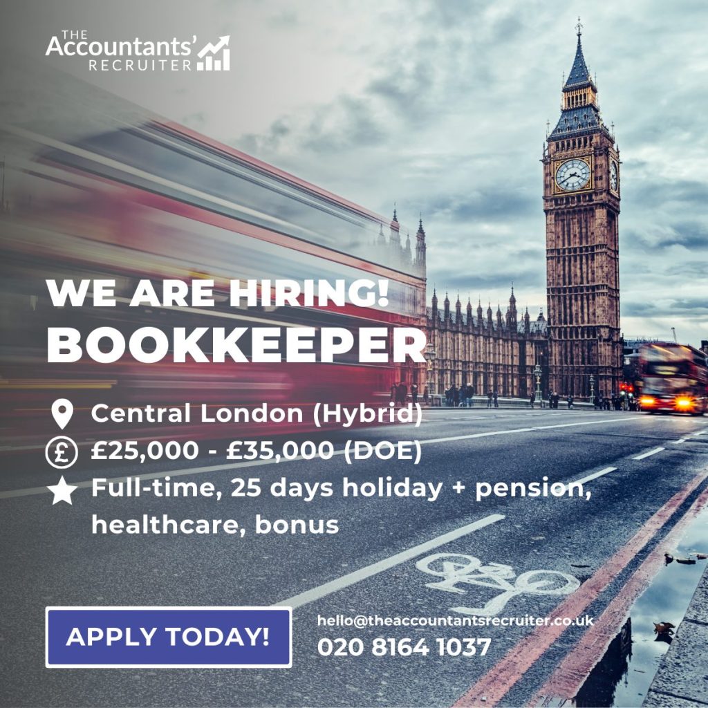 Bookkeeper Job Central London
